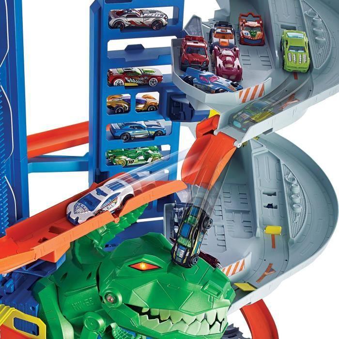 Image du produit Hot Wheels Parking City Megacity avec attaque de T-Rex