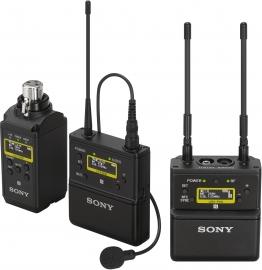 Actual product image Sony UWP-D Series Kit, including URX-P40 receiver, UTX-B40 body pack transmitter & UTX-P40 plug-on transm