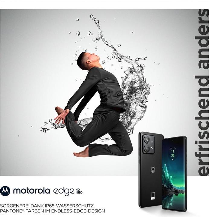 Produktbild Motorola Edge 40 Neo (256 GB, Black Beauty, 6.55", SIM + eSIM, 50 Mpx, 5G)