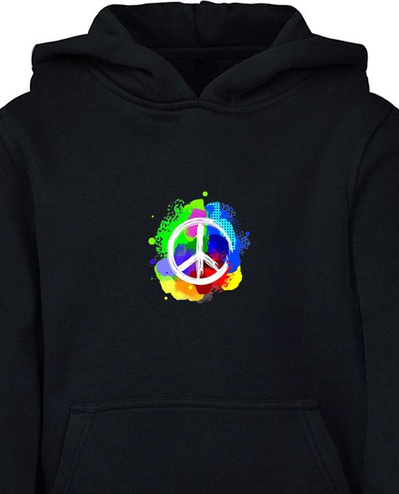 Immagine prodotto Merchcode Peace - Felpa con cappuccio Graffiti Basic per bambini - 174519 (146)