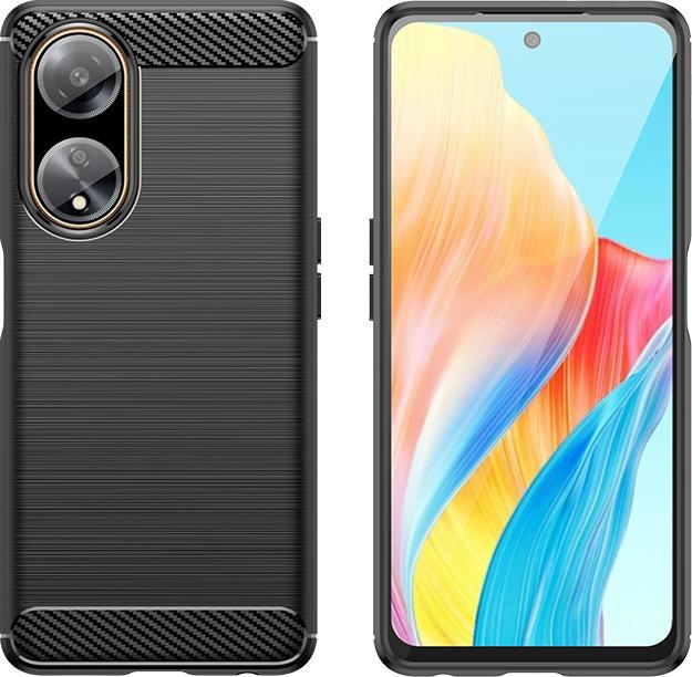 Produktbild Hurtel Flexible Hülle mit Carbonmuster für Oppo A98 5G Carbon Case - Schwarz (Oppo A98)