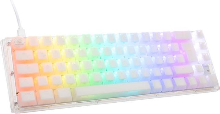 Actual product image Ducky One 3 Aura White SF Gaming Keyboard, RGB LED - MX-Silent-Red (DE, Cable)
