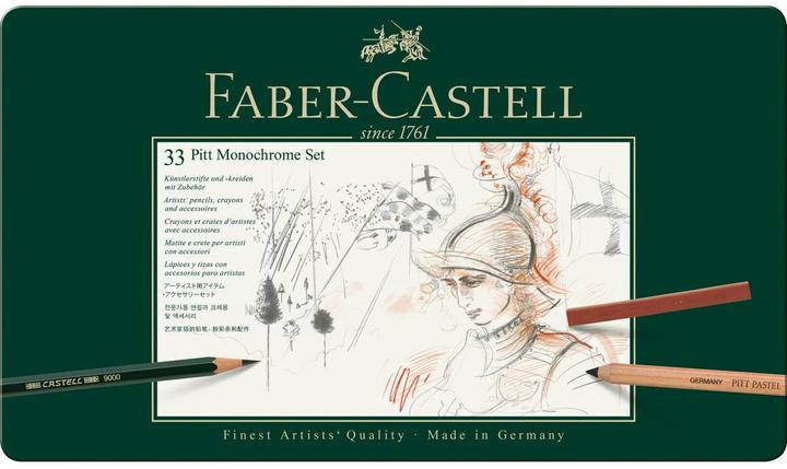 Crayon carbone Pitt Monochrome Set (Multicolore, 33 x)