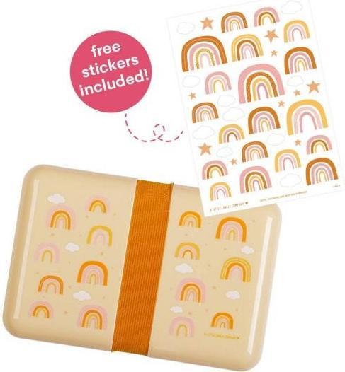 Produktbild A Little Lovely Company ALLC Lunch Box Rainbows SBRAPI33 gelb