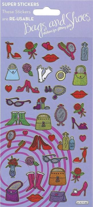 Actual product image Paper Projects Glitter Bags And Shoes Stickers