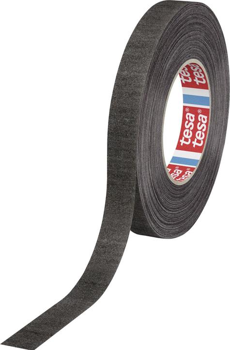 Produktbild tesa Gewebeband (Klebeband) schwarz Panzertape offenes Gewebe 25mm x 50 Meter (25 mm)