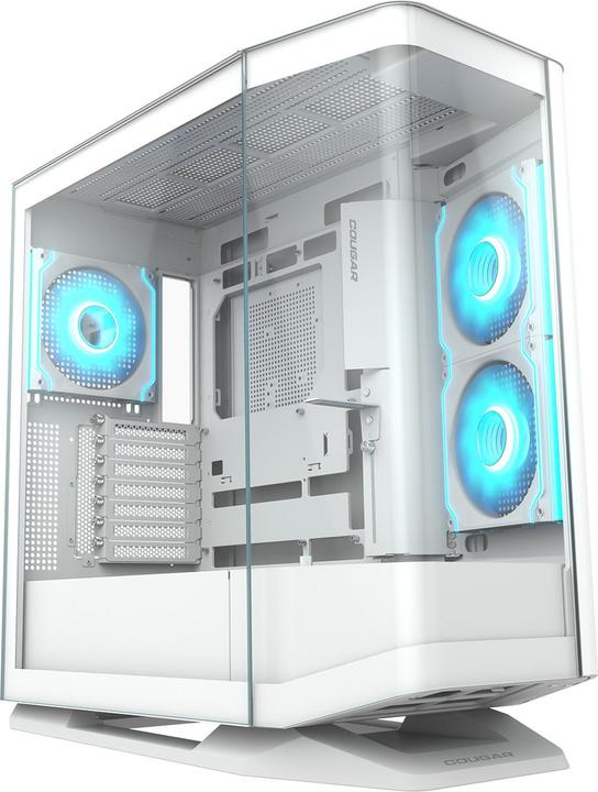 Cougar Boitier Moyen Tour E-ATX FV270 RGB avec panneaux vitrés (Blanc) (mATX, Mini-ITX, ATX, SSI CEB)