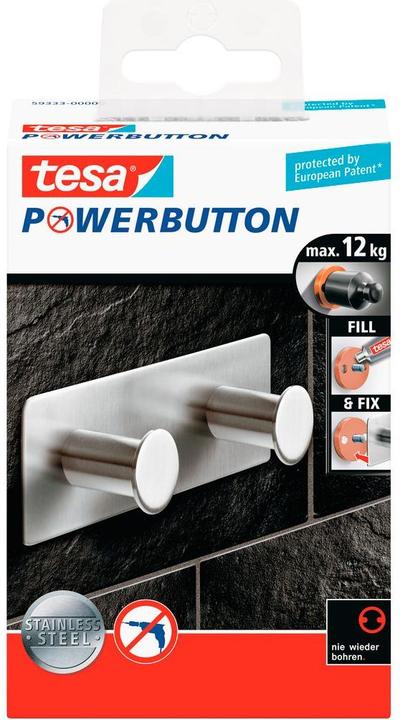 Produktbild tesa Powerbutton Doppelhaken Classic
