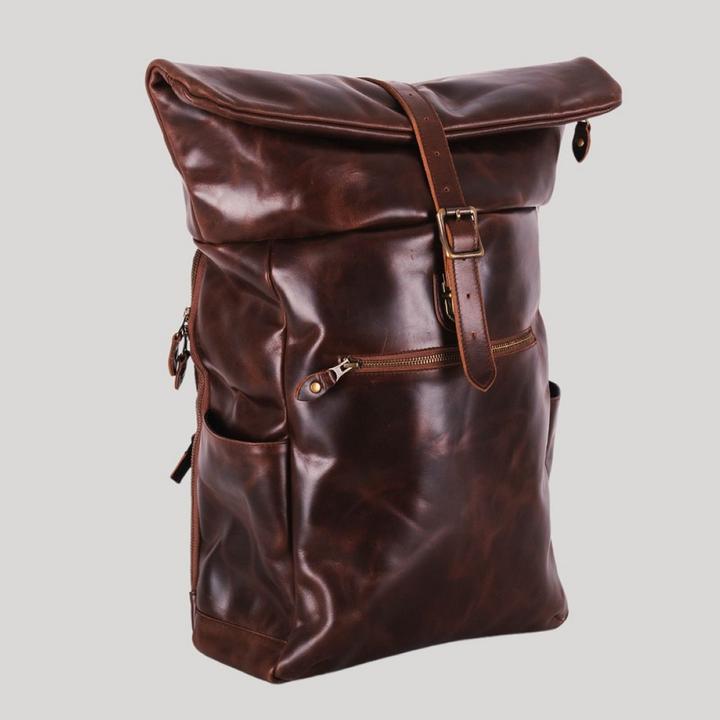 Actual product image Buckle & Seam Rolltop backpack Nomad Brown/Dots (30 l)