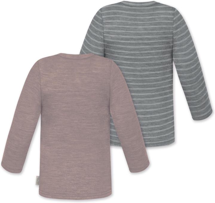 Produktbild Normani 2er Pack Baby Merino Longsleeve „Taupo" - 9473 (86, 92)