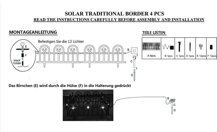 Actual product image HTI-Living Beeteinfassung 1200 cm Weiss Bögen mit Lichterkette (1200 cm)