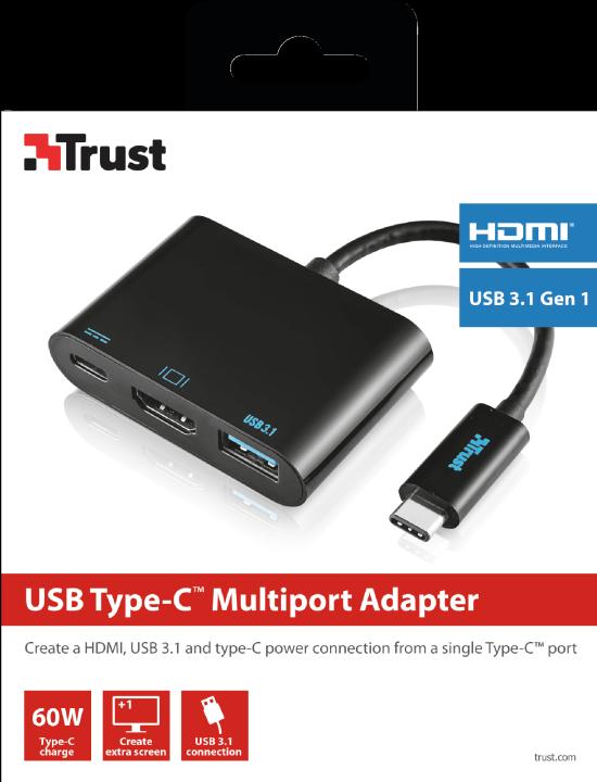 Immagine prodotto Trust Adattatore USB-C Multiport (1.40 cm)