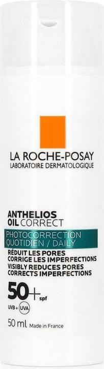 La Roche Posay Anthelios Oil Correct Gel-Creme 50+ (Sonnencreme Gesicht, SPF 50+, 50 ml, 94 g)