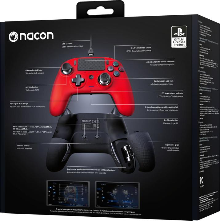 Produktbild Nacon Gaming Revolution Pro Controller 3 USB 3.2 Gen 1 (3.1 Gen 1) Gamepad PC, PlayStation 4 (PS4, PC)