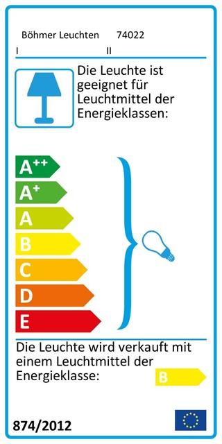 Energielabel Böhmer LED licht-/energiezuil 74022 (G9, IP54)