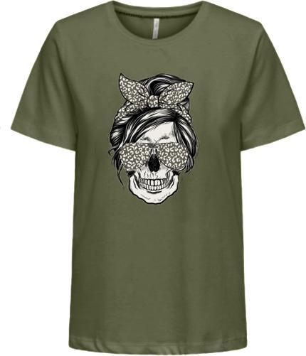 Only Onlstella Life S/S Skull Top Cs Jrs (L)