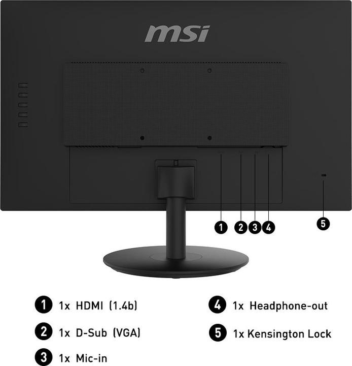 Immagine prodotto MSI Pro MP242 (23,8 pollici) Pixel LCD (1920 x 1080 pixel, 23.80")