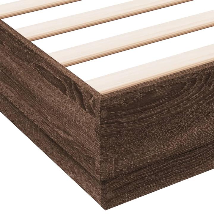 Produktbild VidaXL Bettgestell mit LED Sonoma-Eiche (135 x 190 cm)