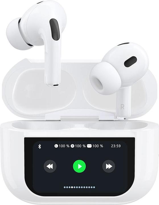 Image du produit Dudao Ecouteurs intra-auriculaires U19 TWS sans fil Bluetooth 5.3 avec écran LED - blanc (4.50 h, Filaire)