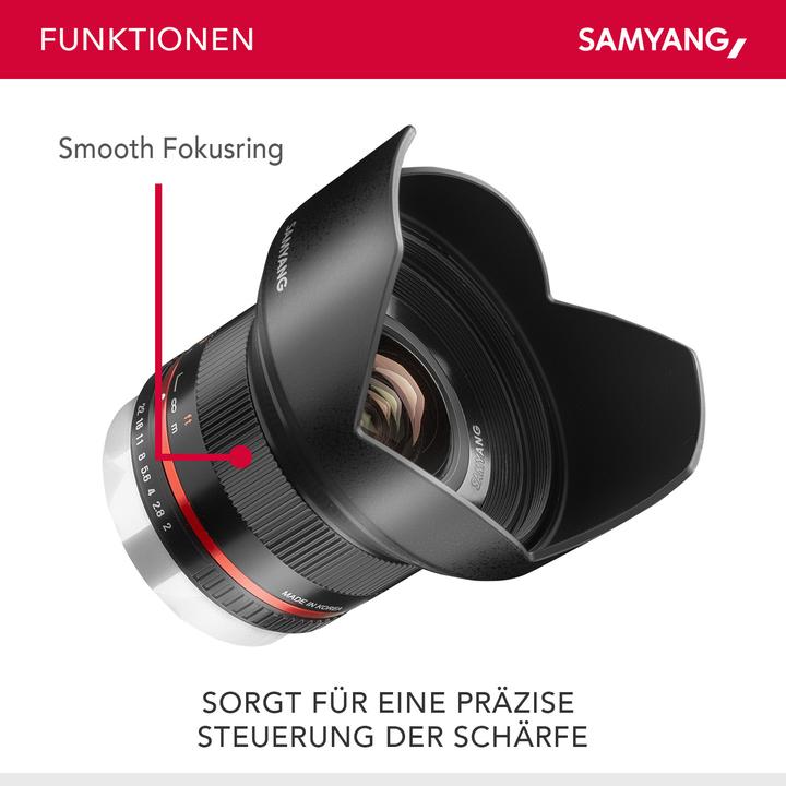 Actual product image Samyang 12mm f/2.0 NCS CS, Canon M (Canon EF-M, APS-C / DX)