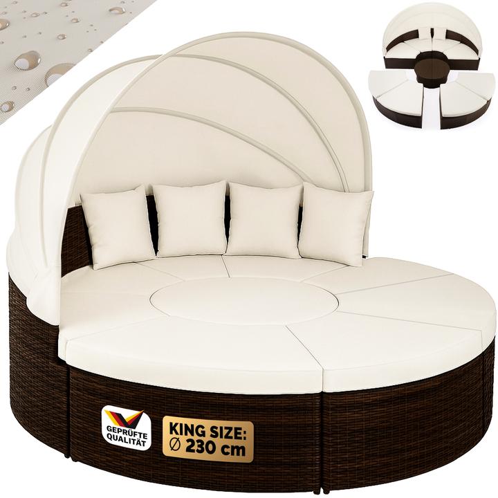 Produktbild Casaria Poly Rattan Sonneninsel (230 cm)