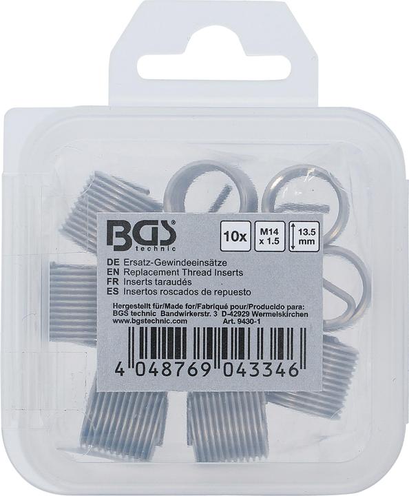 Image du produit BGS Inserts taraudés M14 x 1,5 mm 10 pièces