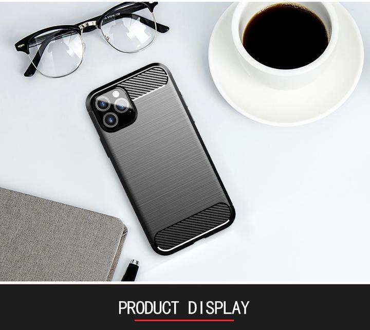 Produktbild Cadorabo TPU Ultra Slim carbon edelstahl Kombi Cover (Apple iPhone 11 Pro Max)