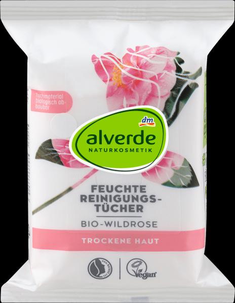 Image du produit dm alverde Lingettes nettoyantes à la rose sauvage bio (Chiffons de nettoyage)
