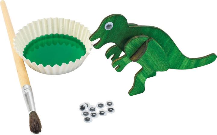 Produktbild Colorations Färbungen – Erstellen und dekorieren Sie Ihr hölzernes 3D-Puzzle-Dinosaurier (4 Teile)