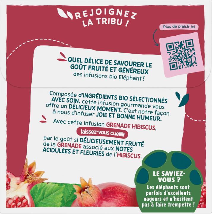 Image du produit Elephant BIO Infusion Grenade Hibiscus (38 g)