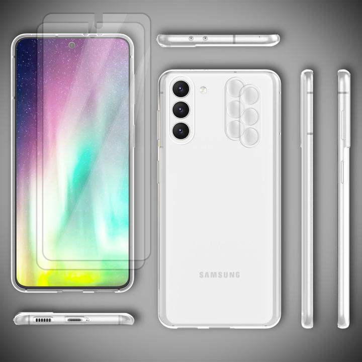Image du produit Nalia Étui en silicone transparent avec 2x protections d'écran et de caméra (Samsung Galaxy S23)