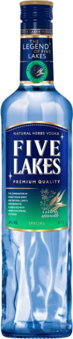 Produktbild Five Lakes Vodka (1 x 70 cl)