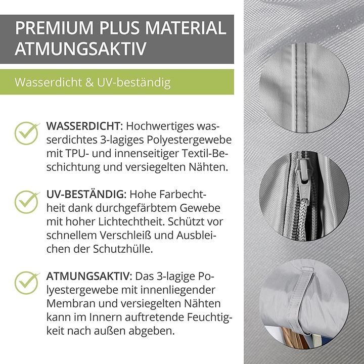 Produktbild Mehr Garten Schutzhülle für Korbsessel | 103 x 93 x 165/140 cm | 3-fach gewebtes Polyester