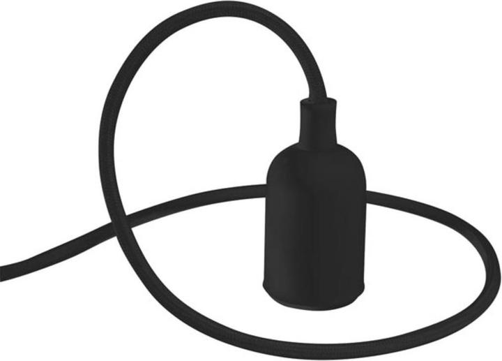 Immagine prodotto Vellight Plafoniera di design con cavo tessile - Nero (E27)