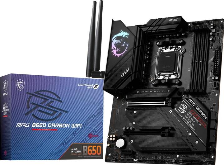 Actual product image MSI MPG B650 Carbon WIFI (AM5, AMD B650, ATX)