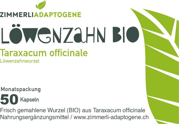 Nutritional values and ingredients Zimmerli Adaptogene Dandelion Root Capsules (BIO) 50 Capsules (1 Piece, Capsules, 25 g)
