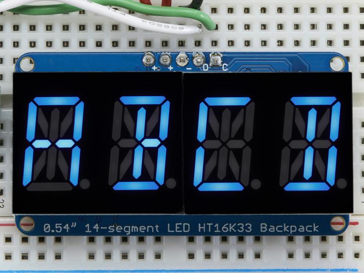 Actual product image Adafruit Alphanumeric display Blue 4 characters I2C (Display)