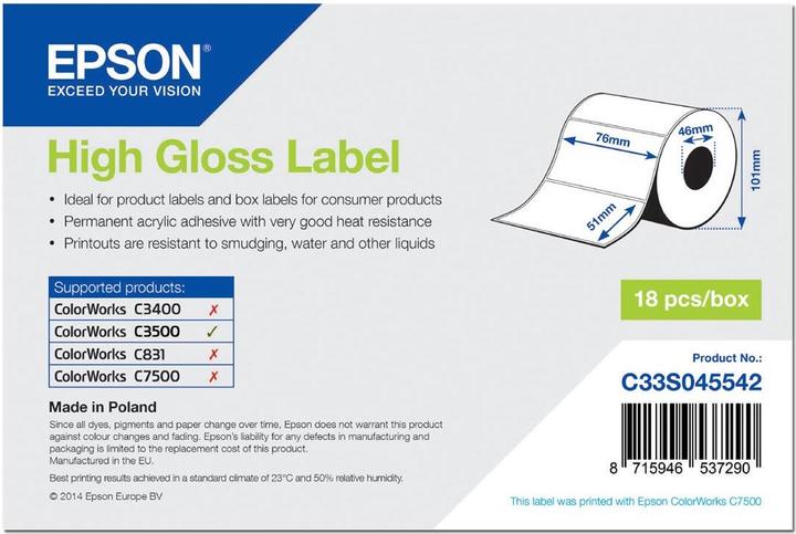 Image du produit Epson Étiquette