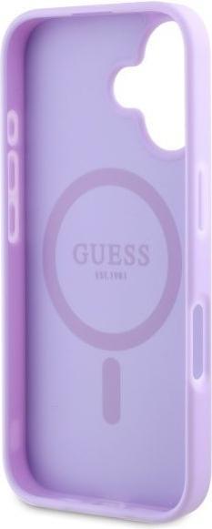 Produktbild Guess GUHMP16MPSAPSMEU iPhone 16 Plus 6.7" fioletowy/purple hardcase Saffiano Peony Classic Logo