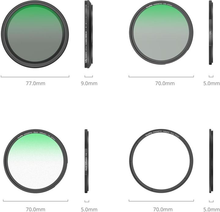 Actual product image SmallRig 5-in-1 Attachable Filter Kit (67 mm, Black Mist Filter, 67 mm)
