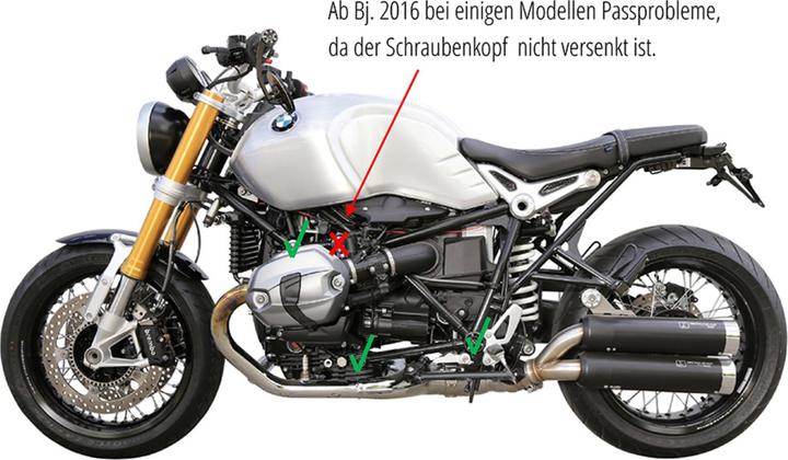 Produktbild Highsider CNC Rahemlöcher Abeckungen, SET A für BMW RnineT 14-16