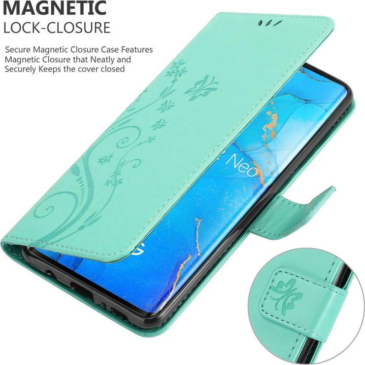 Actual product image Cadorabo Case for Oppo FIND X2 NEO Flower Book (Oppo Find X2 Neo)