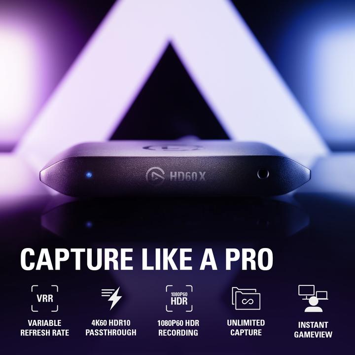 Image du produit Elgato HD60X (PC, PS5, Xbox Series X, Xbox Series S)
