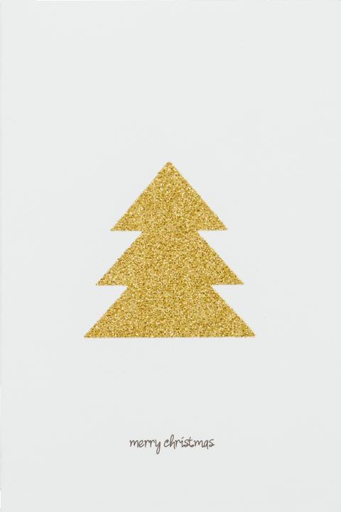 Produktbild House Doctor Greeting cards, HDGlitr w. envelope, WhiteGolden (100 Stk.)