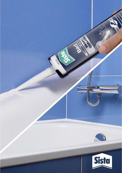 Immagine prodotto Sista Silicone da bagno di qualità professionale grigio argento (0.46 kg, Grigio argento, 280 ml)