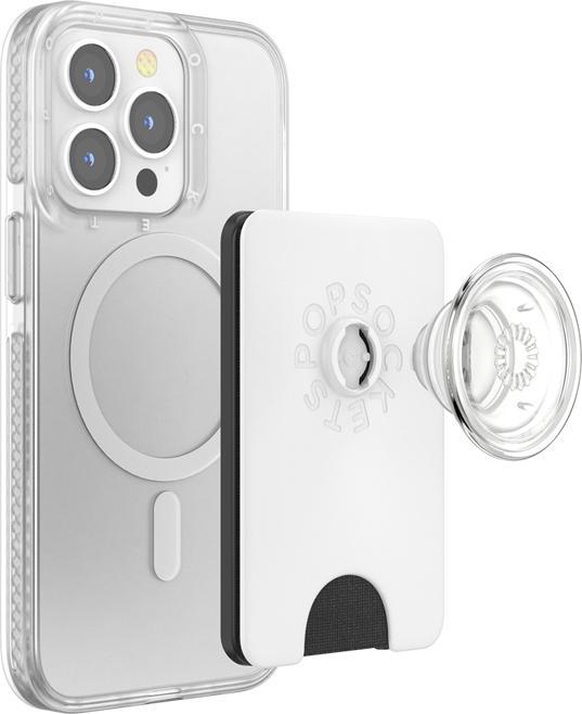 Actual product image PopSockets MagSafe Wallet +, 3 cards White Clear