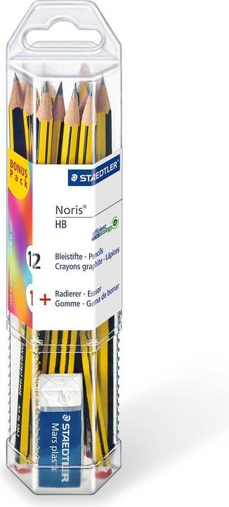 Produktbild Staedtler Set Bleistift + Radierer 100% PEFC 20 Stück (HB, 12 x)