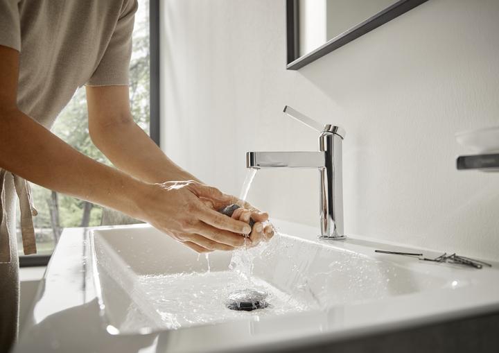 Immagine prodotto hansgrohe Miscelatore per lavabo FINORIS 100, con scarico push-open 1 1/4" cromo