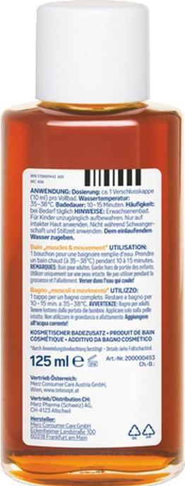Actual product image Tetesept Muscle & Movement 125 ml (125 ml, Bath oil)