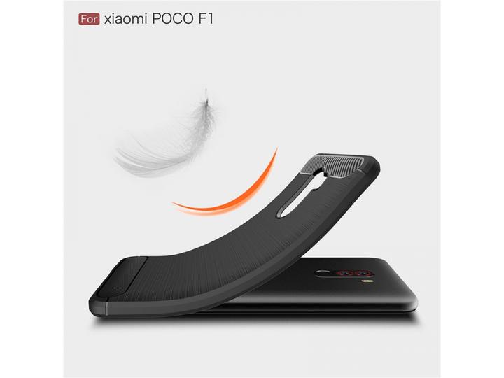 Produktbild Screenguard Xiaomi POCOPHONE F1 Hülle Carbon Brushed Soft TPU (Xiaomi Pocophone F1)